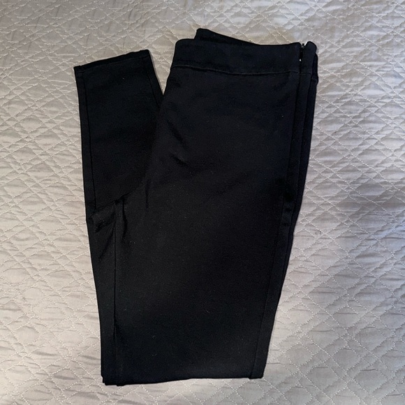 A•New•Day Women's Black High Waisted Jeggings with Side Zipper - Picture 1 of 5